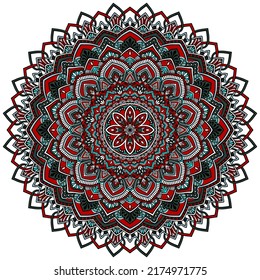 Mandala with high contrast colors