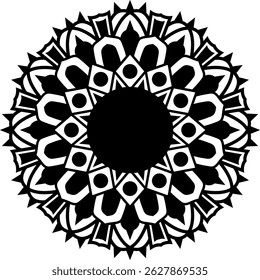 Mandala. Highly detailed ornamental design. print, design element, for coloring book pages