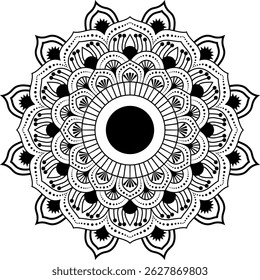 Mandala. Highly detailed ornamental design. print, design element, for coloring book pages