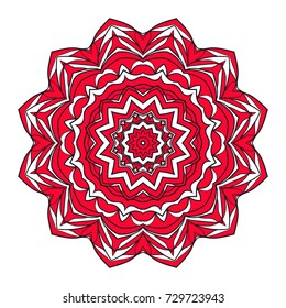 Mandala, highly detailed vector illustration, ethnic tribal tattoo motive. Anti-stress illustration