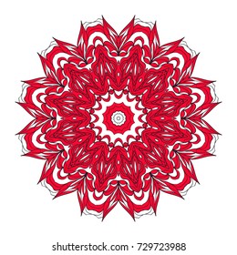 Mandala, highly detailed vector illustration, ethnic tribal tattoo motive. Anti-stress illustration