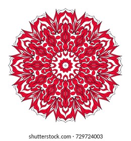 Mandala, highly detailed vector illustration, ethnic tribal tattoo motive. Anti-stress illustration