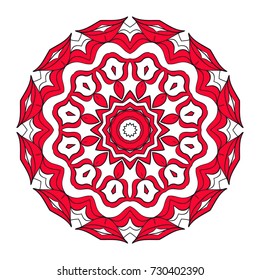 Mandala, highly detailed vector illustration, ethnic tribal tattoo motive. Anti-stress illustration