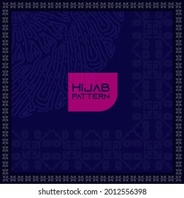 mandala hijab,scaf template Design for printing on fabric, textile, paper, wrapper, scrapbooking. Traditional tile ornament in ethnic style. Seamless pattern. Authentic geometric background