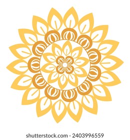 mandala hindu art isolated illustration