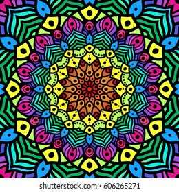 Mandala - Hindu symbol that creates a beautiful colorful pattern in vector format