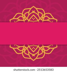 Mandala Hindu Hochzeitseinladung tiefrote Karte mit goldenem Mandala und abstraktem Vintage-Design

