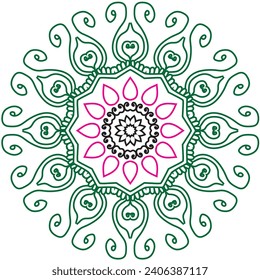 diseño de icono de mandala e ilustrador