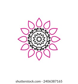 mandala icon design and illustrator