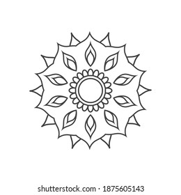 Mandala icon design template vector isolated illustration