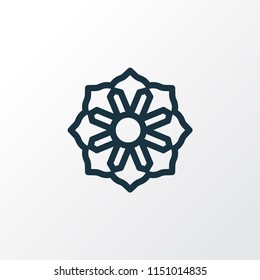 Mandala icon line symbol. Premium quality isolated floral element in trendy style.