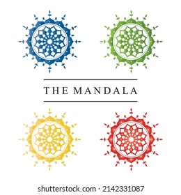 Mandala icon logo template design