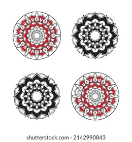 Diseño de plantillas de logotipo de iconos de Mandala