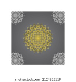logotipo de icono de mandala y plantilla de vector