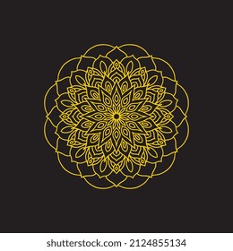 Mandala-Symbol-Logo und Vektorvorlage