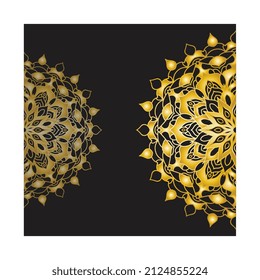 logotipo de icono de mandala y plantilla de vector