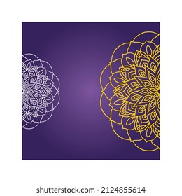 logotipo de icono de mandala y plantilla de vector