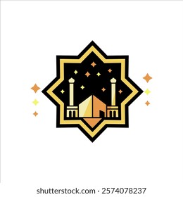 mandala icon with mosque illustration in it