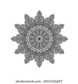 Mandala-Symbol auf weißem Hintergrund