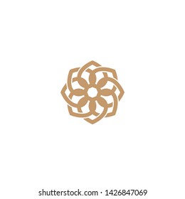 mandala icon symbol design flat vector