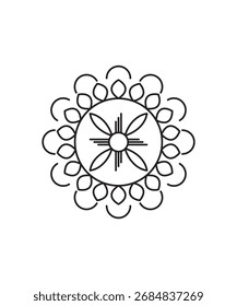 mandala icon, vector best line icon.