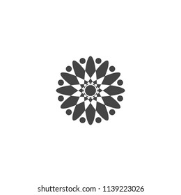 Mandala Icon Vector. Flower Logo
