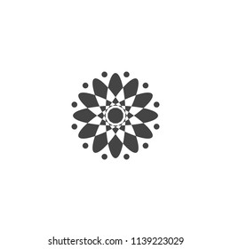 Mandala Icon Vector. Flower Logo