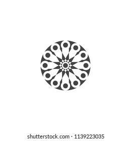 Mandala Icon Vector. Flower Logo
