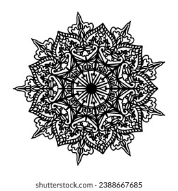 Icono de Mandala. Elementos decorativos de época. 