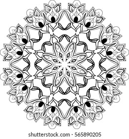 Mandala illustration for backgrounds, coloring books, pattern designs, logos and etc.