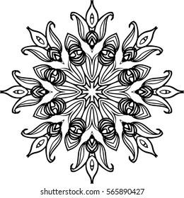 Mandala illustration for backgrounds, coloring books, pattern designs, logos and etc.