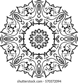 Mandala illustration for backgrounds, coloring books, pattern designs, logos and