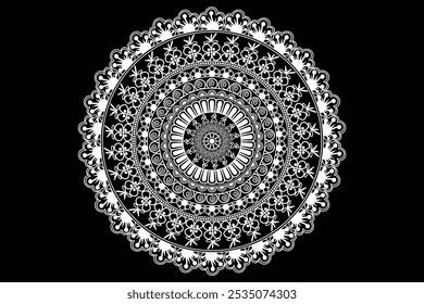 Ilustración de mandala, diseño se puede utilizar en el fondo o tarjetas