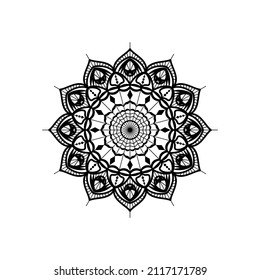 Mandala illustration design template isolated
