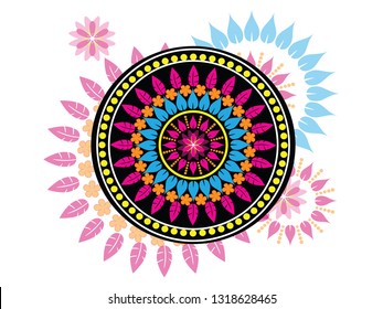 Mandala Illustration Dream Catcher Vector Beautiful Stock Vector ...