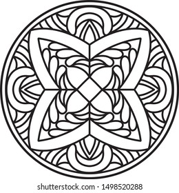 mandala illustration round ornament pattern vector