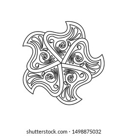 Mandala illustration round ornament pattern vector