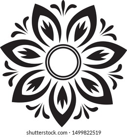 Mandala illustration round ornament pattern vector