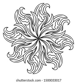 Mandala illustration round ornament pattern vector