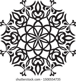 Mandala illustration round ornament pattern vector