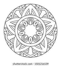 Mandala illustration round ornament pattern vector
