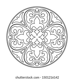 Mandala illustration round ornament pattern vector