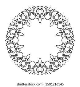 Mandala illustration round ornament pattern vector