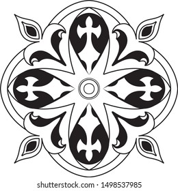 mandala illustration round ornament vector pattern