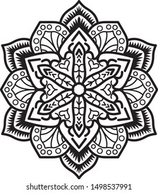 mandala illustration round ornament vector pattern