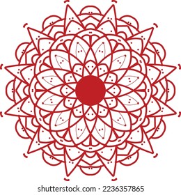 Mandala Illustration. Round ornamental pattern for coloring.