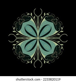 mandala illustration vector design for abstract nature art