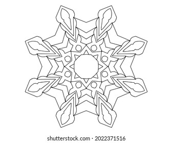 ilustración de mandala y diseño vectorial, mandala blanca y negra, árabe, geométrica, tatuaje, libro de coloreo, mandala de color