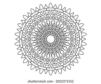 mandalanische Illustration und Vektordesign, Schwarz-Weiß-Mandala, arabisch, geometrisch, Tätowierung, Farbband Mandala