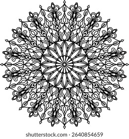 Mandala images are created from lines that create patterns that are in harmony with nature, creating concentration, making the mind calm, and creating emotional balance.
